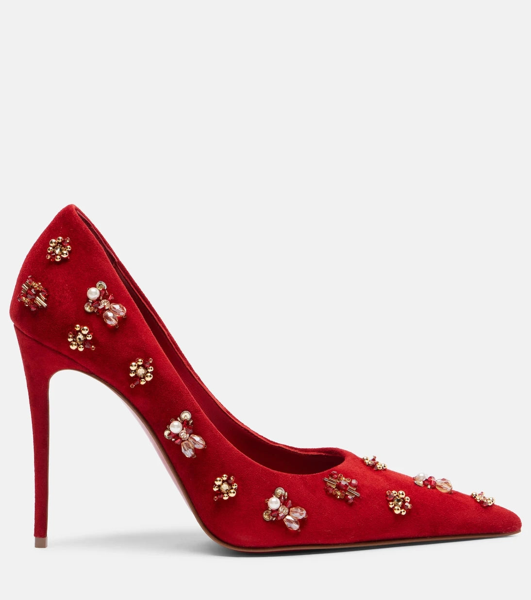 Christian Louboutin - Mix Kate 100 embellished suede pumps