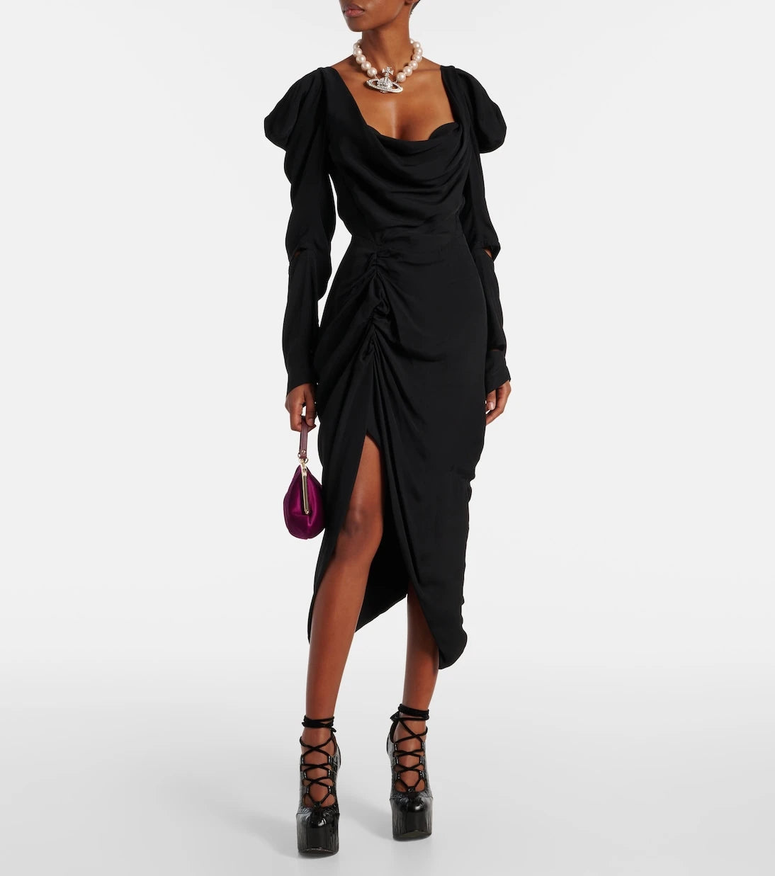 Vivienne Westwood - Panther draped midi dress