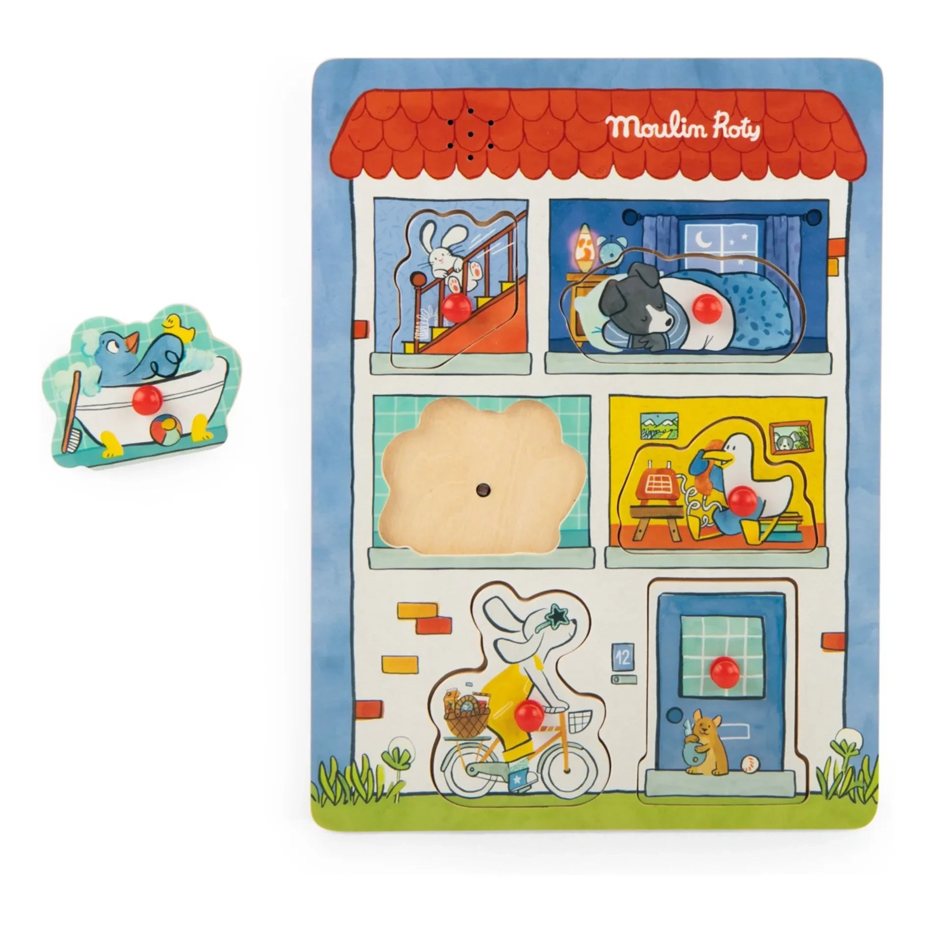 Moulin Roty - Puce &amp; Pilou sound puzzle