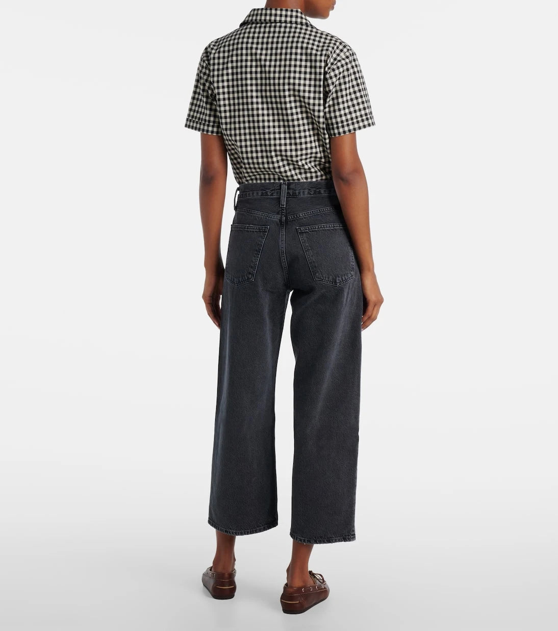 Agolde - Arc cropped mid-rise wide-leg jeans