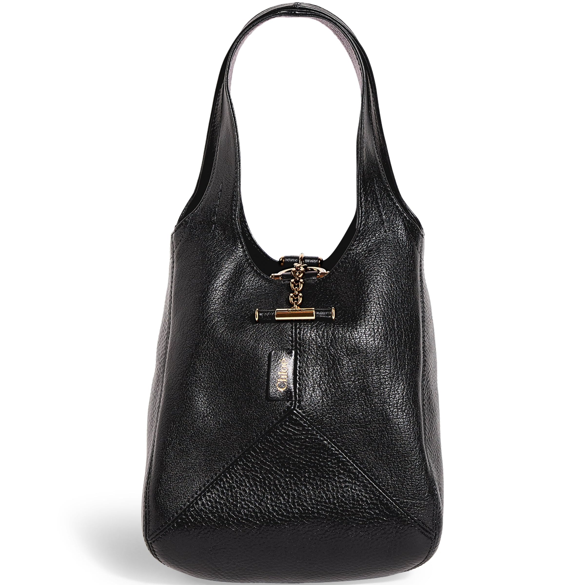 Chloé Black Small Leather Balloon Bucket Bag