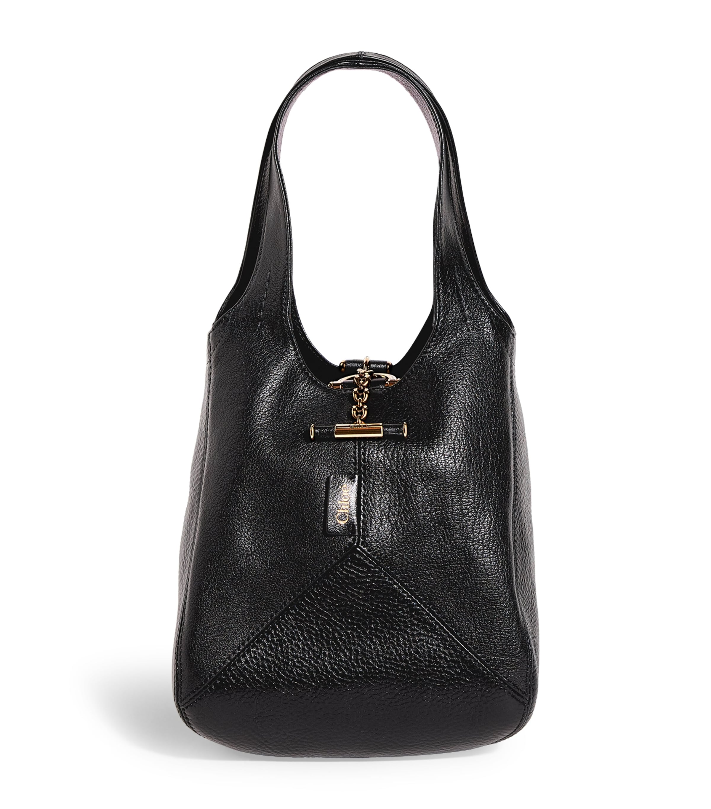 Chloé Black Small Leather Balloon Bucket Bag
