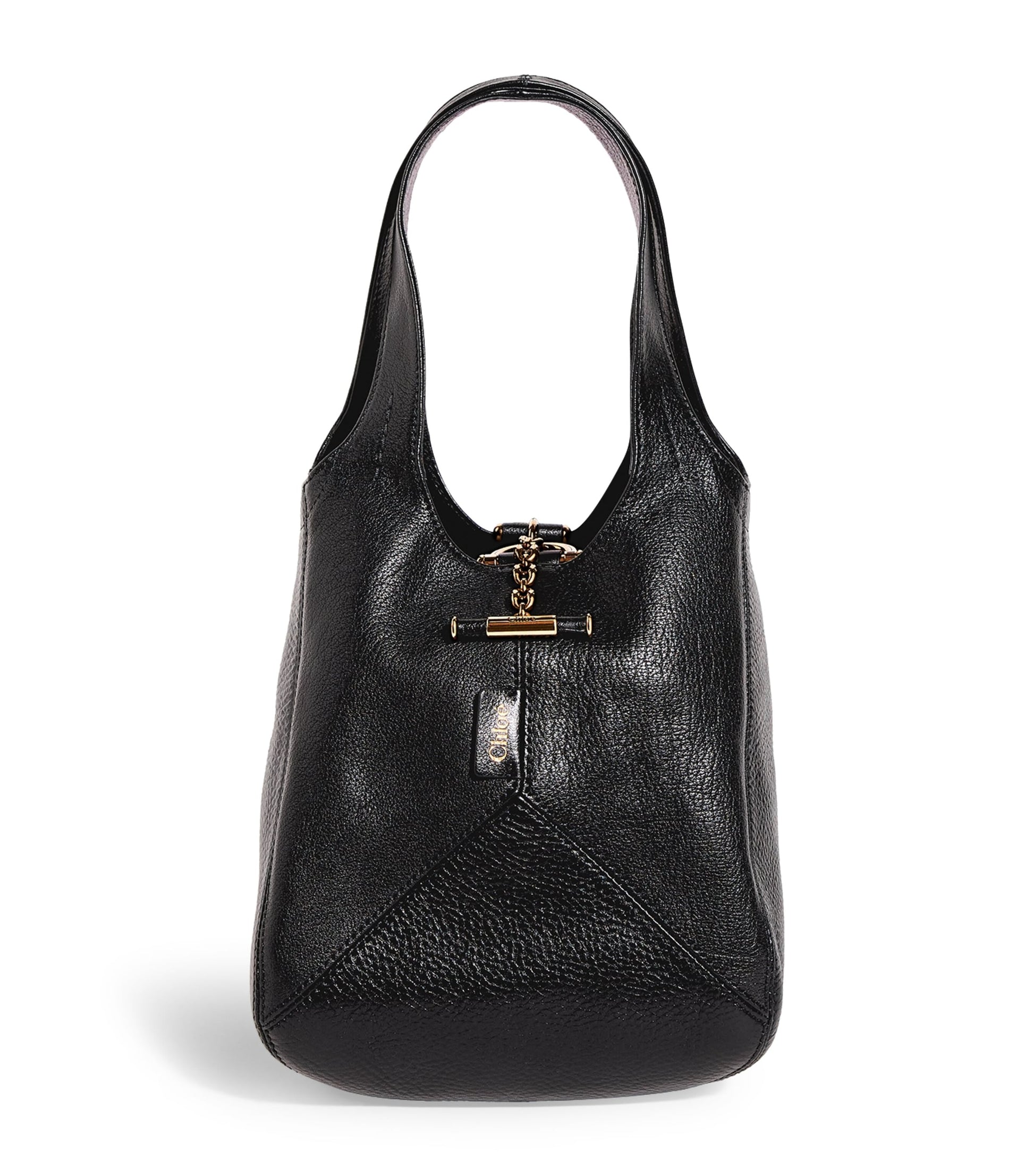 Chloé Black Small Leather Balloon Bucket Bag