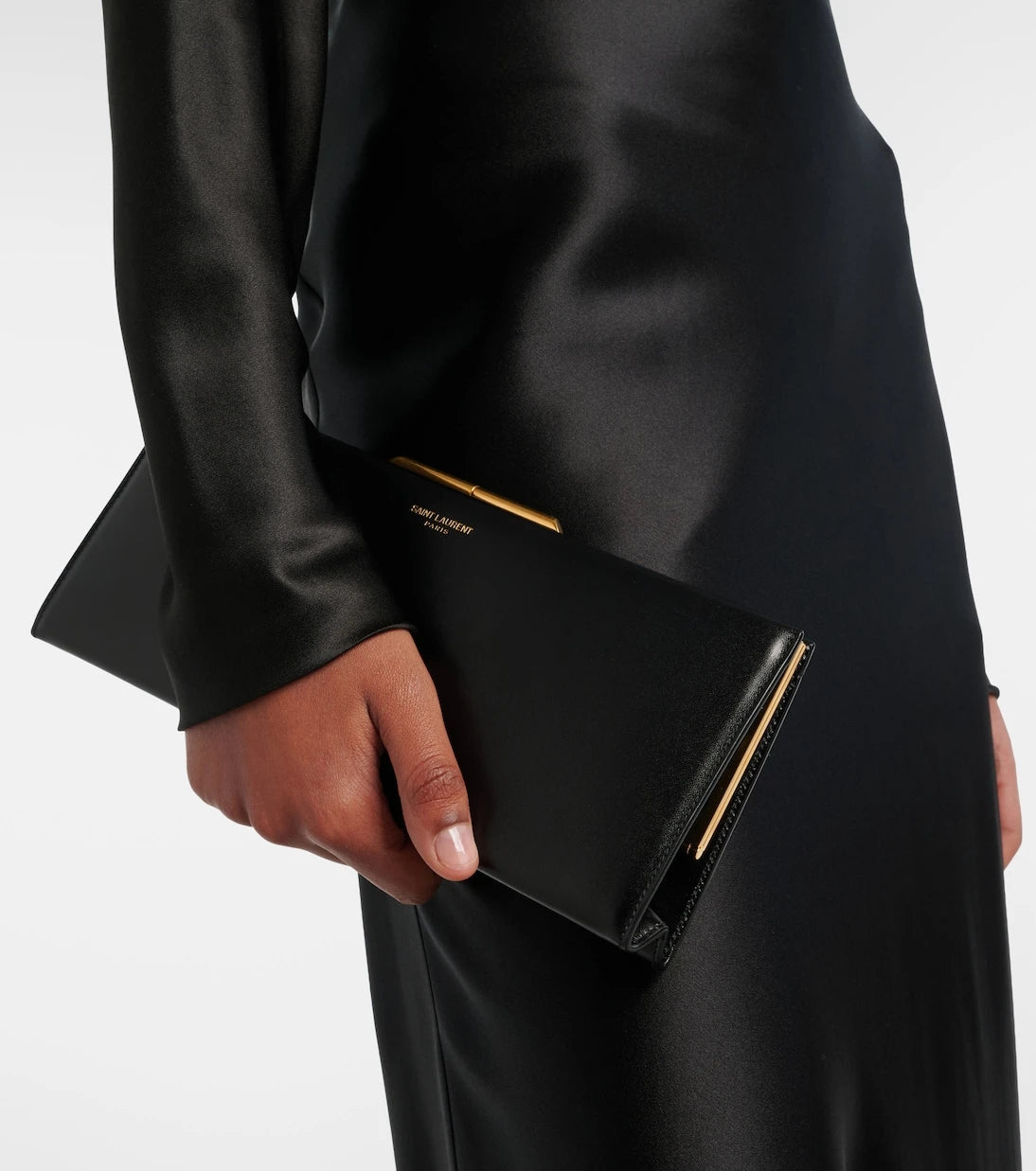 Saint Laurent - Midnight Small leather clutch