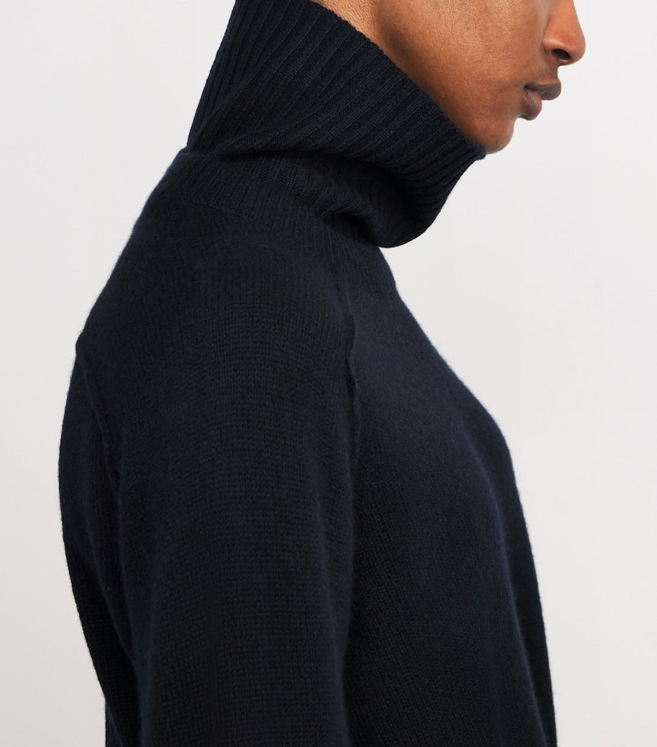 ME+EM Navy Cashmere Snood Sweater