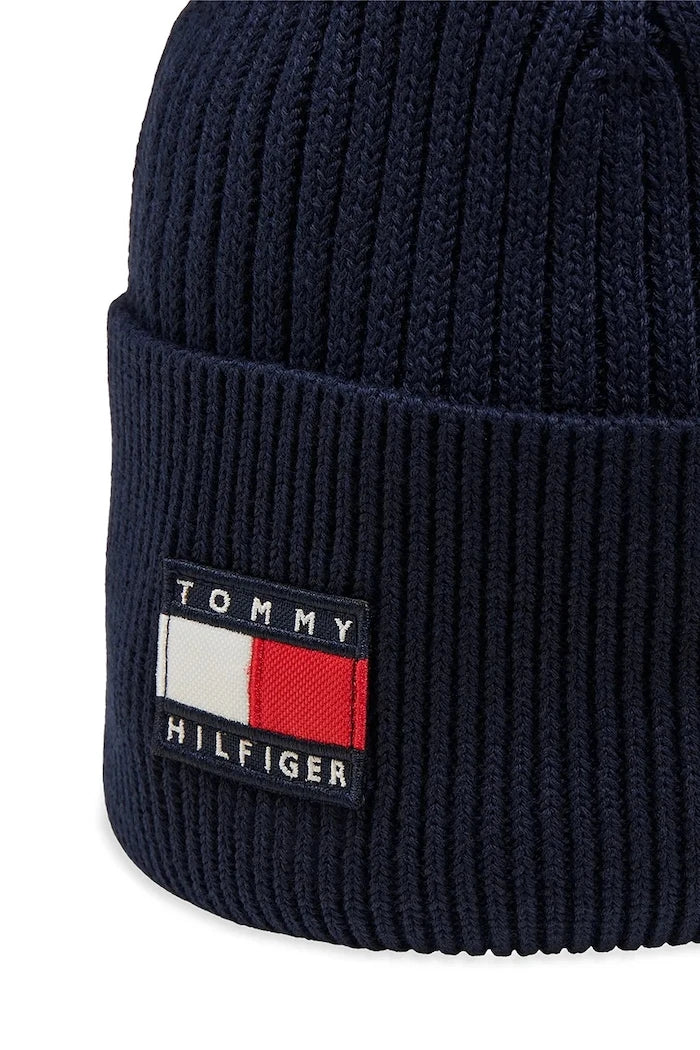 Tommy Hilfiger çocuk pamuk beanie şapka