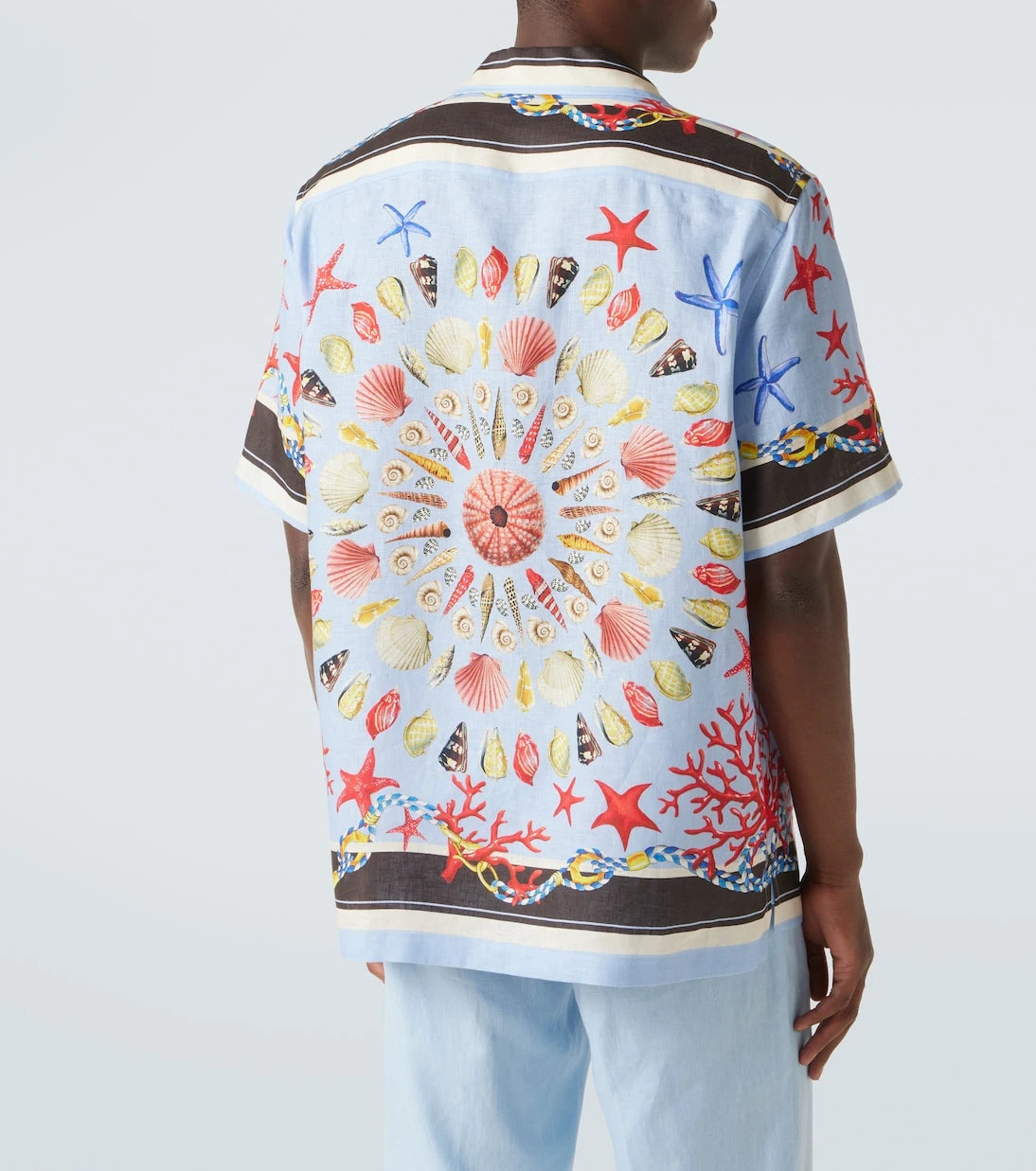Dolce&Gabbana - Printed linen canvas bowling shirt