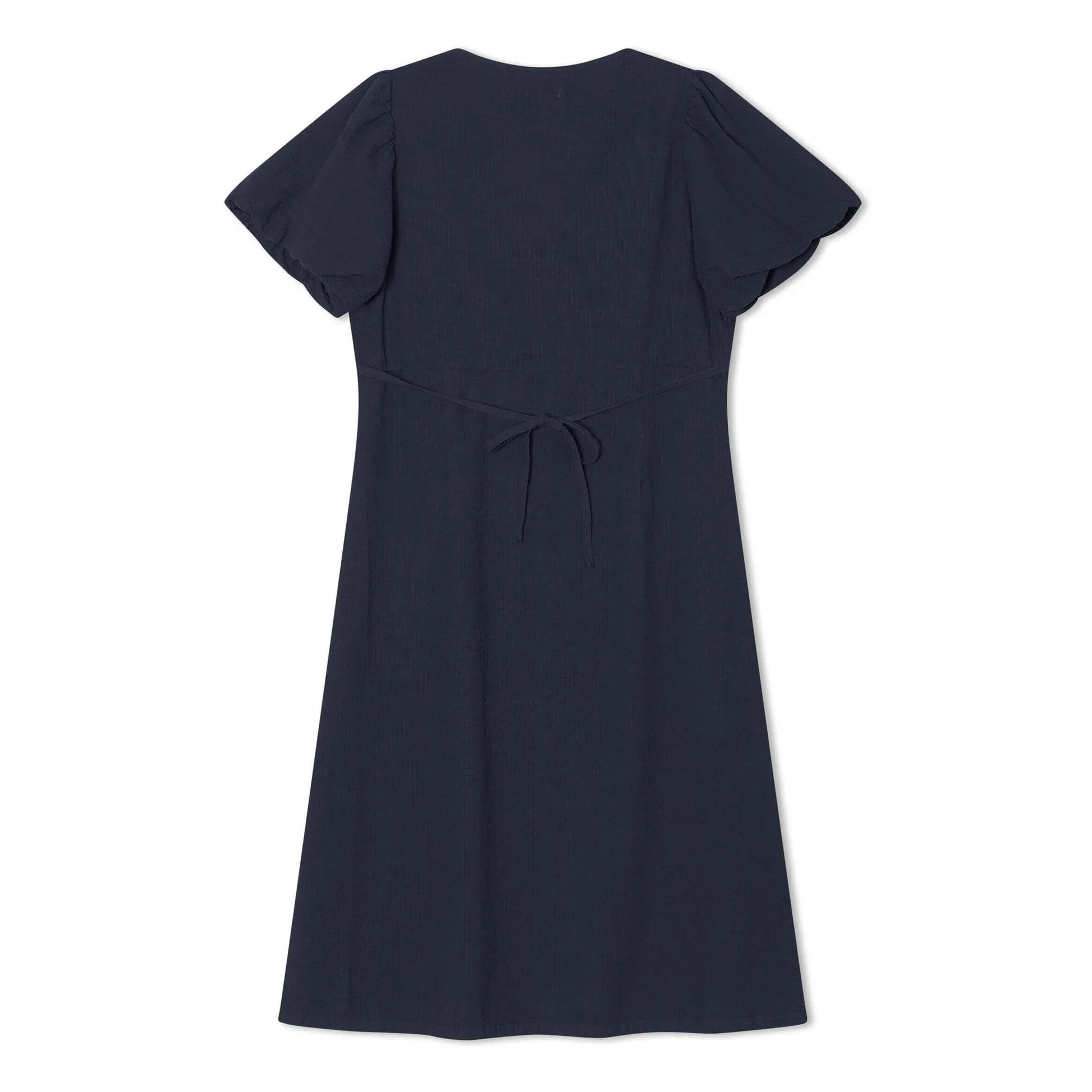 Matona - Mi-Long Organic Cotton Dress | Navy blue