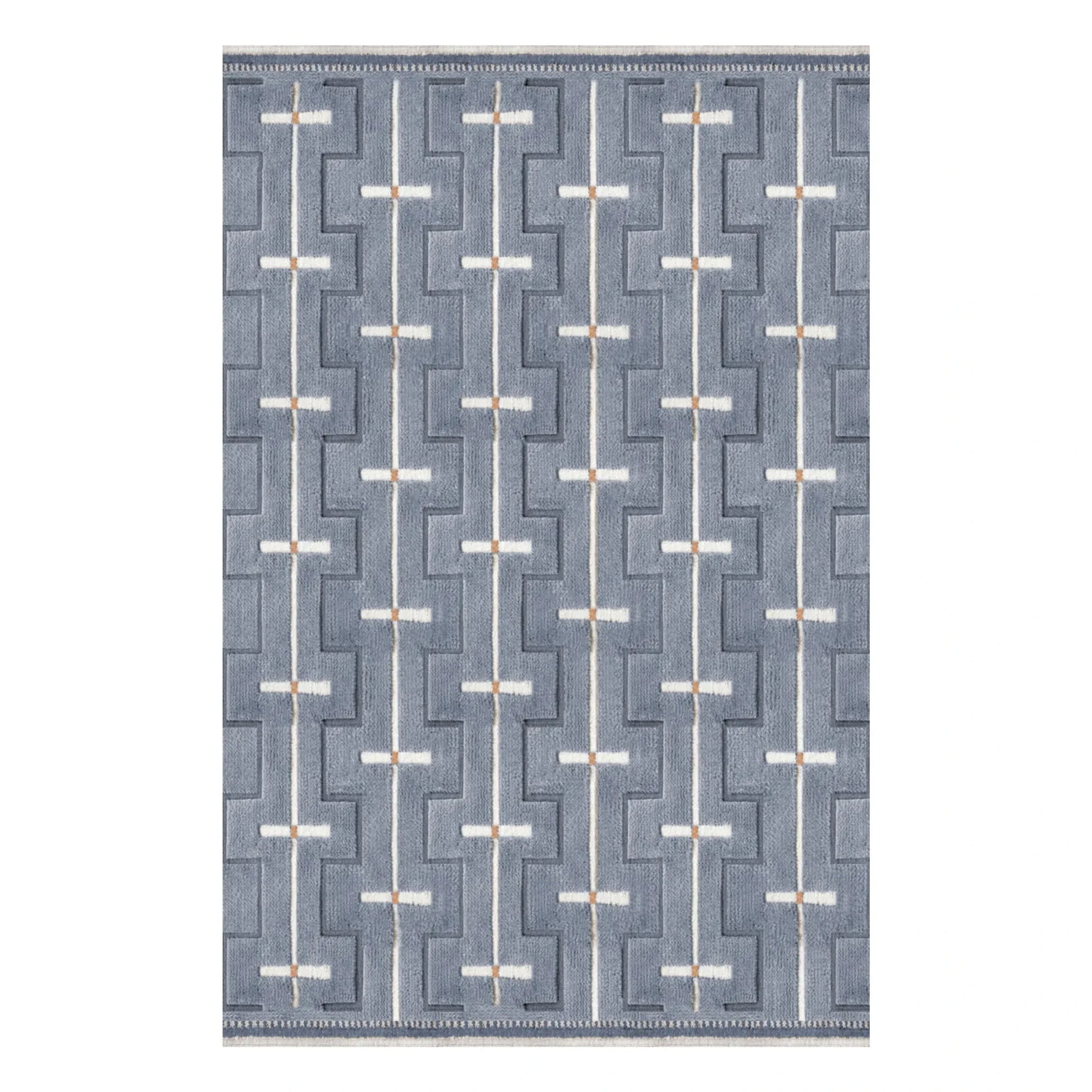 Layered - Johanna wool rug  | Light blue