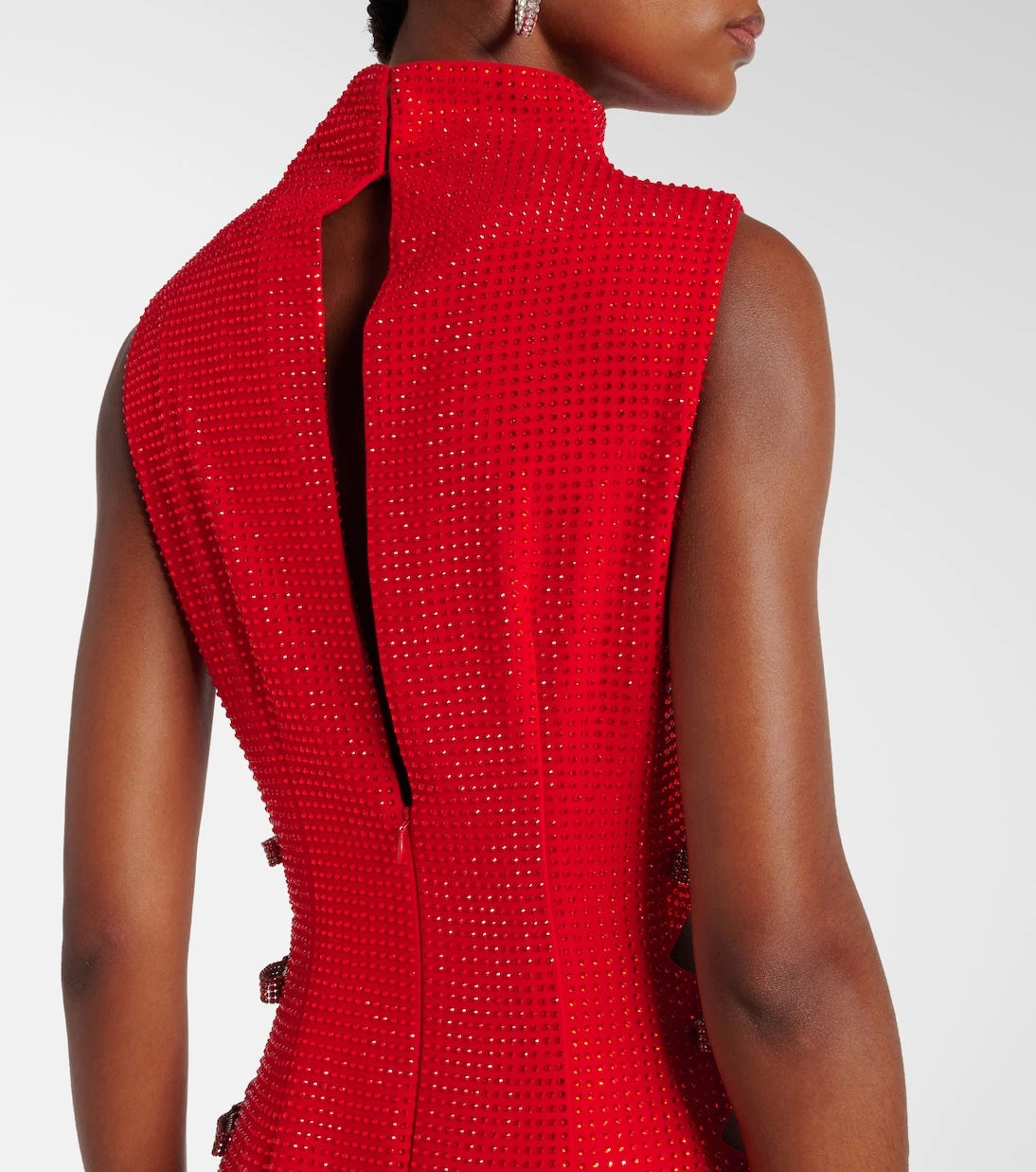 Self-Portrait - Embellished cutout crêpe gown