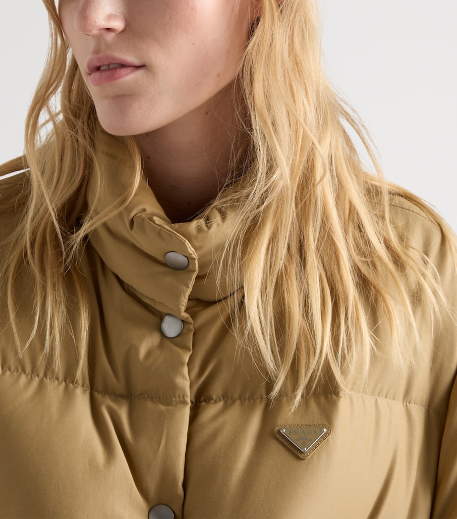 Prada Brown Down-Filled Technical Puffer Jacket