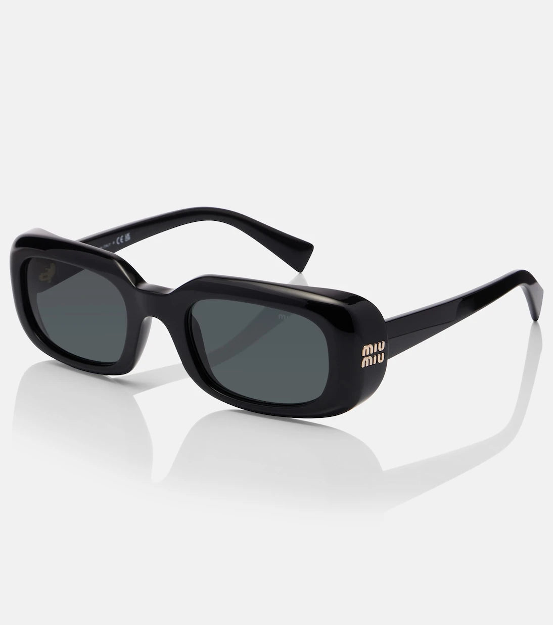 Miu Miu - Logo rectangular sunglasses