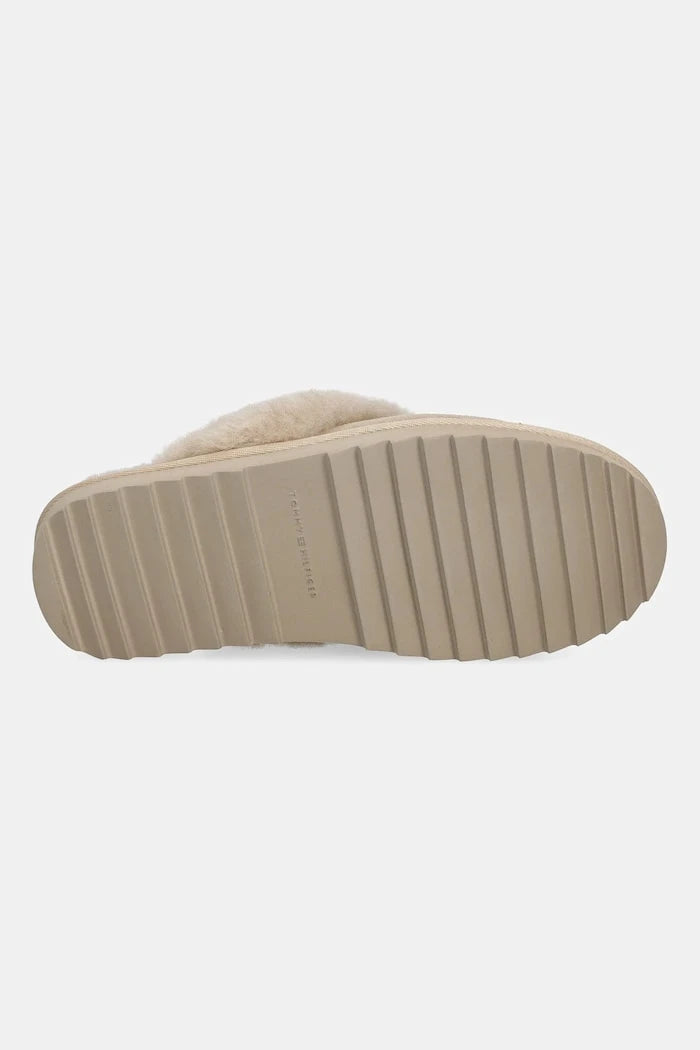 Tommy Hilfiger TH SHEARLING HOUSE SHOE Deri Terlik