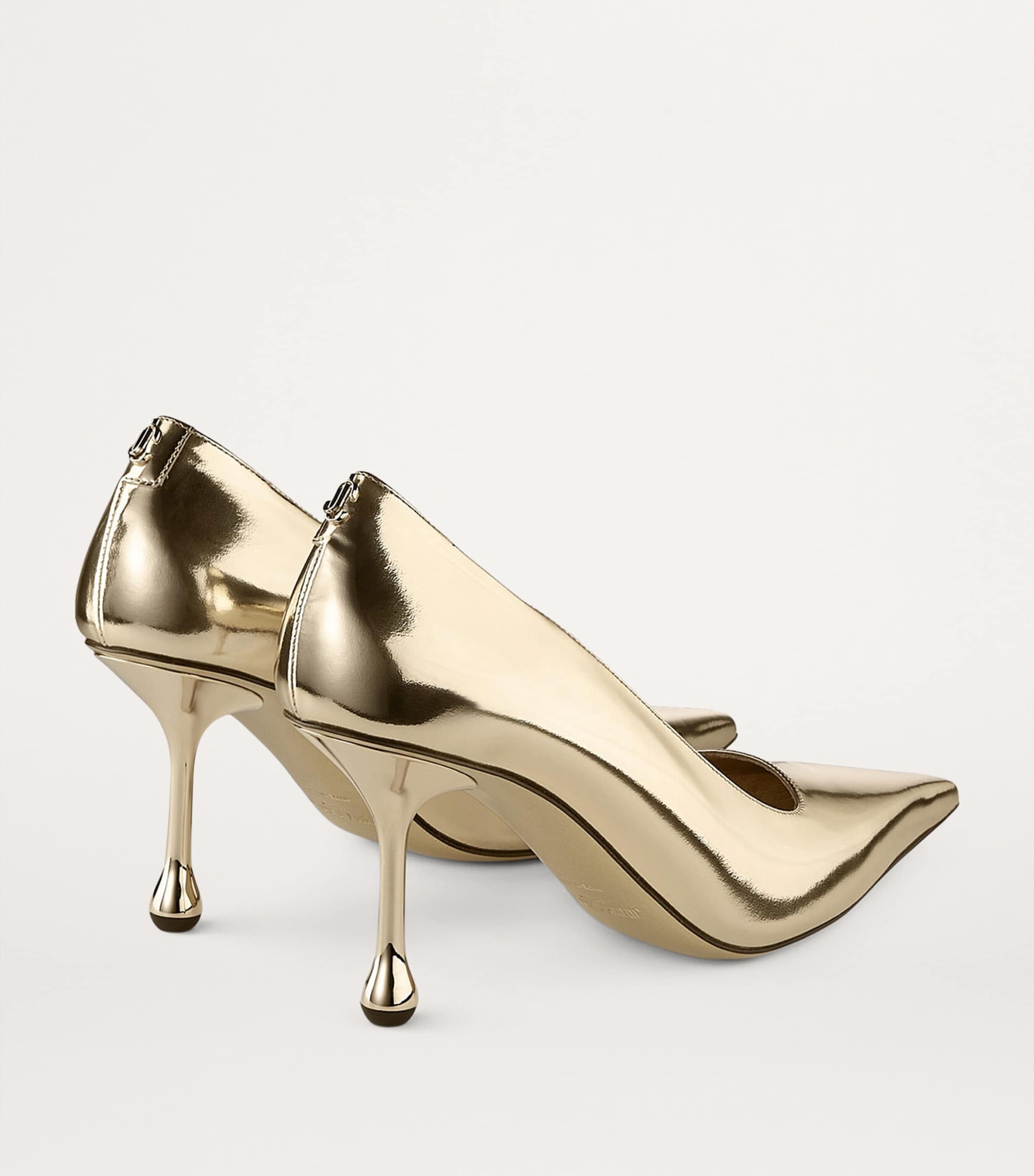 Gold Ixia 80 Leather Pumps