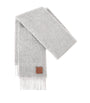 LOEWE Grey Wool-Mohair Logo Scarf