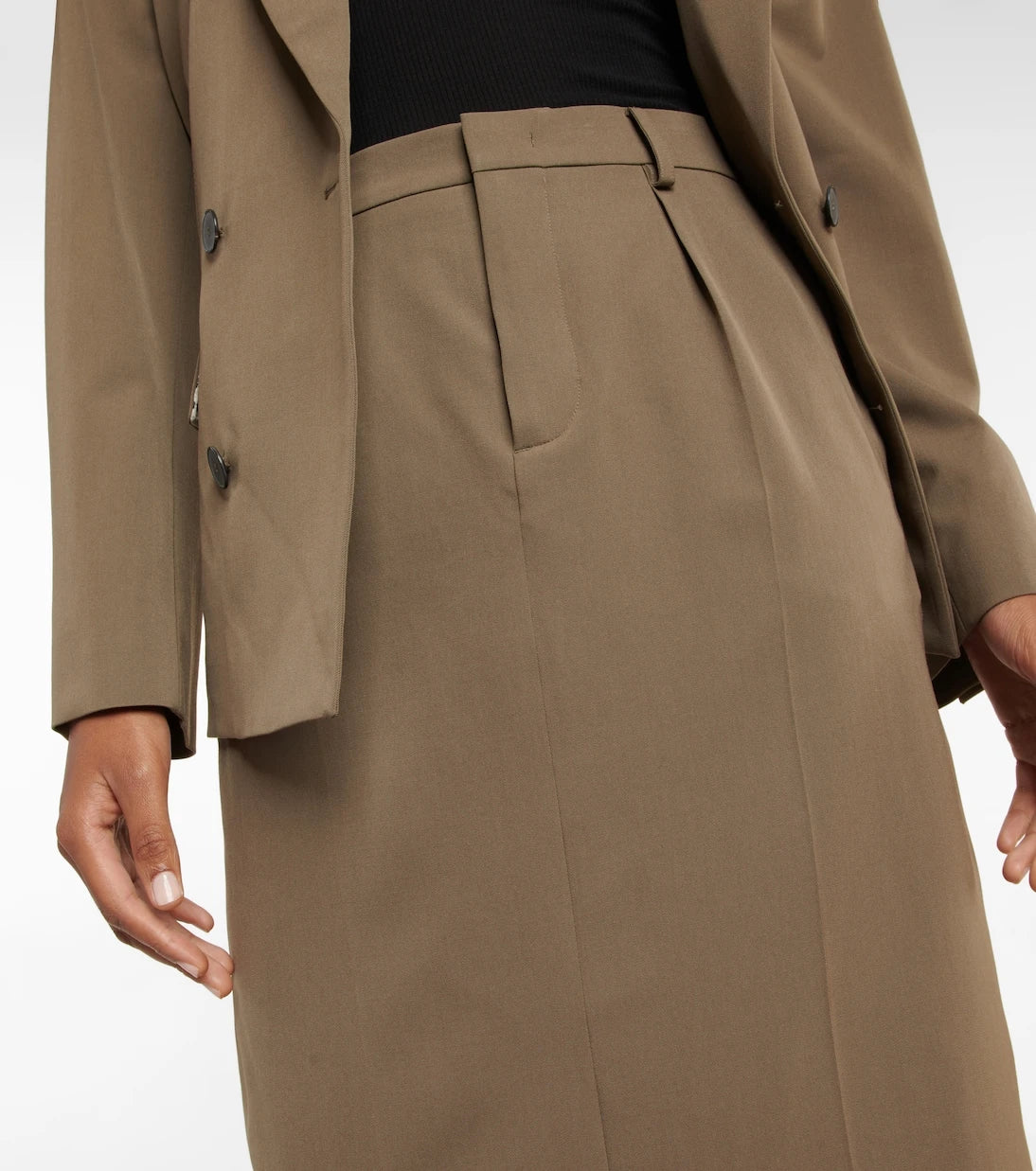 Jean Paul Gaultier - Low-rise wool-blend pencil skirt