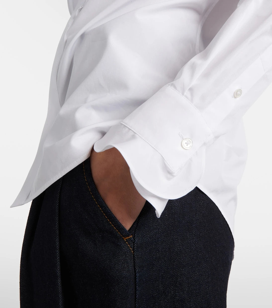 Ralph Lauren Collection - Ruffled cotton poplin shirt