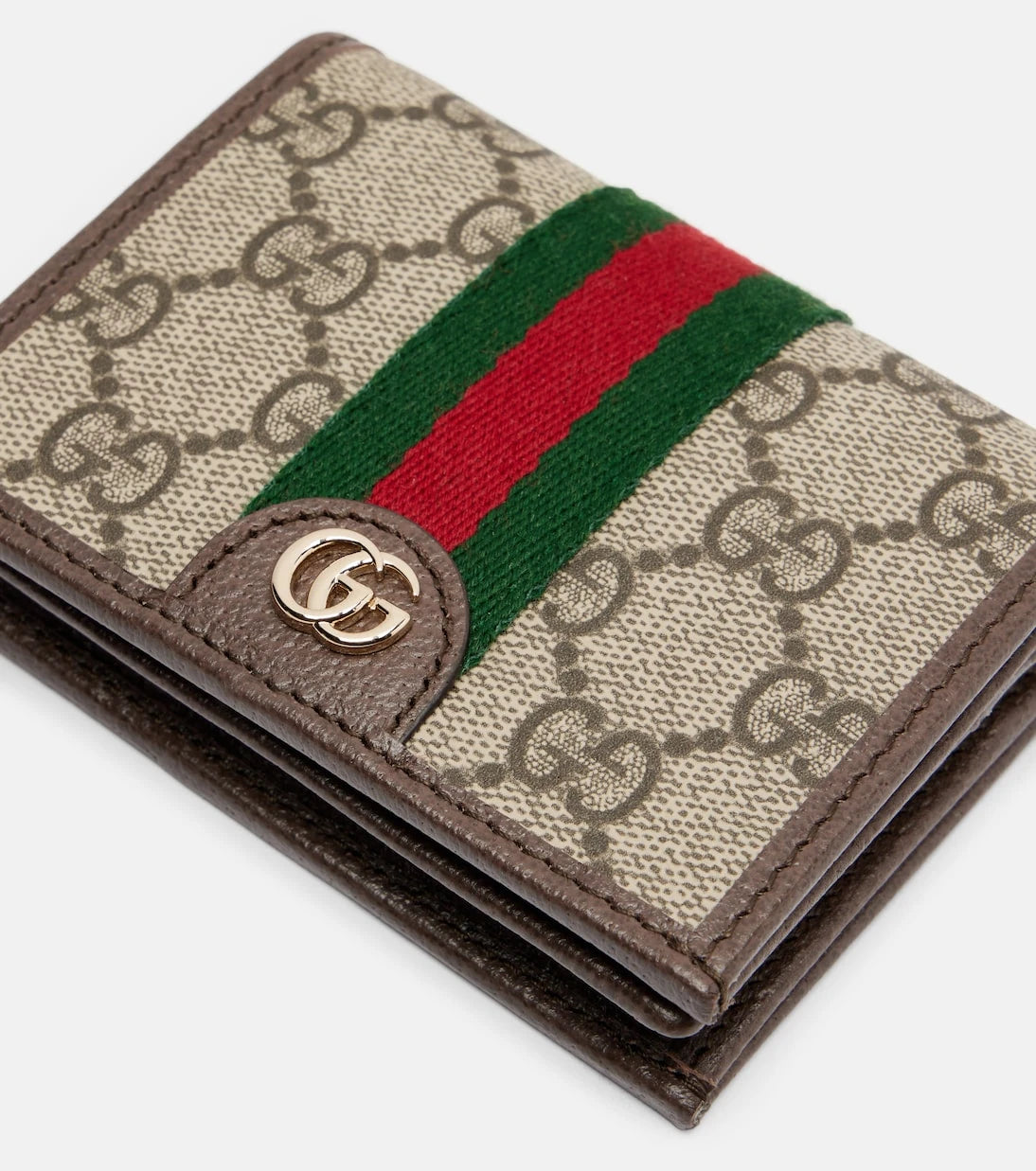 Gucci - Ophidia Small GG leather-trimmed wallet