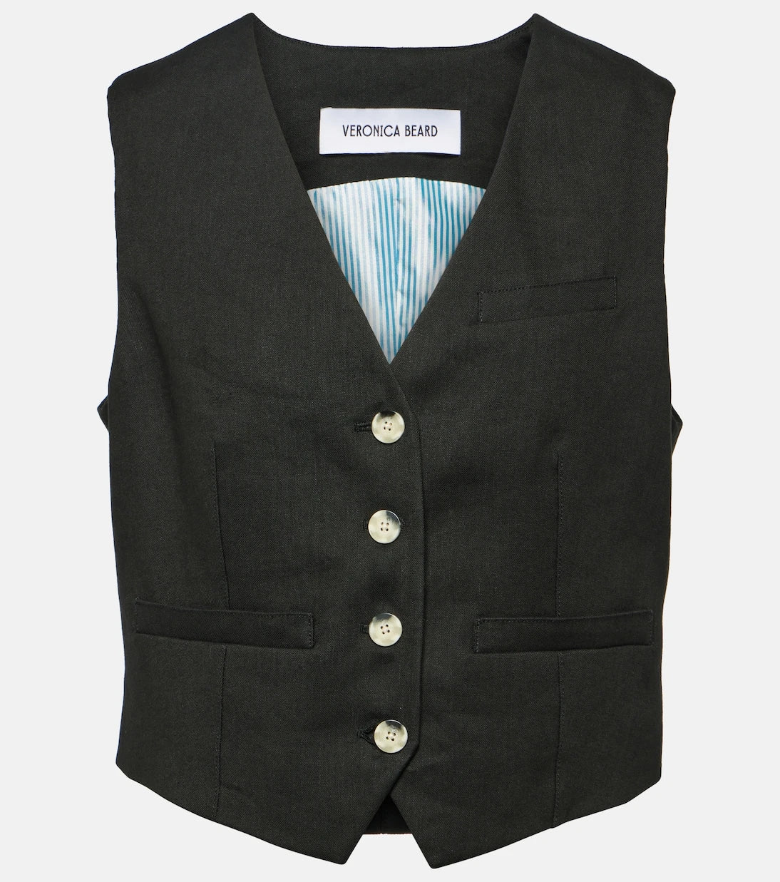 Veronica Beard - Bennett linen-blend twill vest
