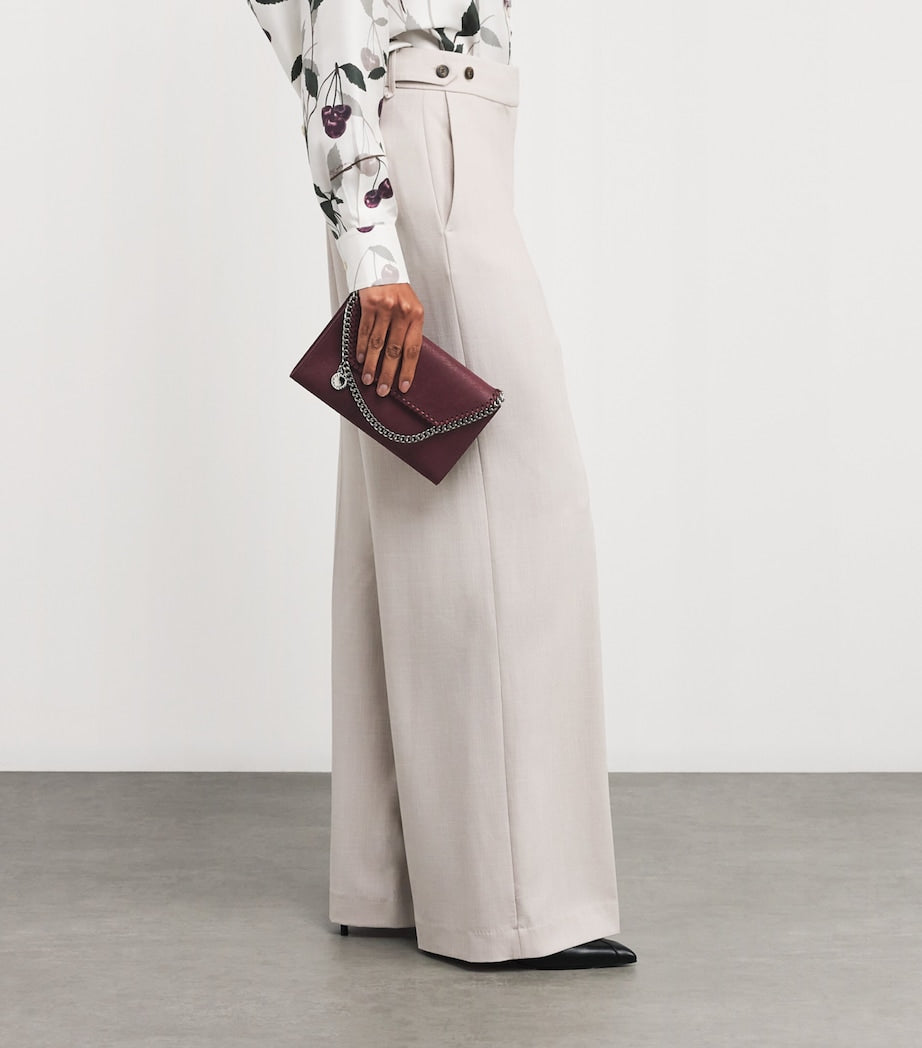 Stella McCartney Burgundy Mini Falabella Cross-Body Bag