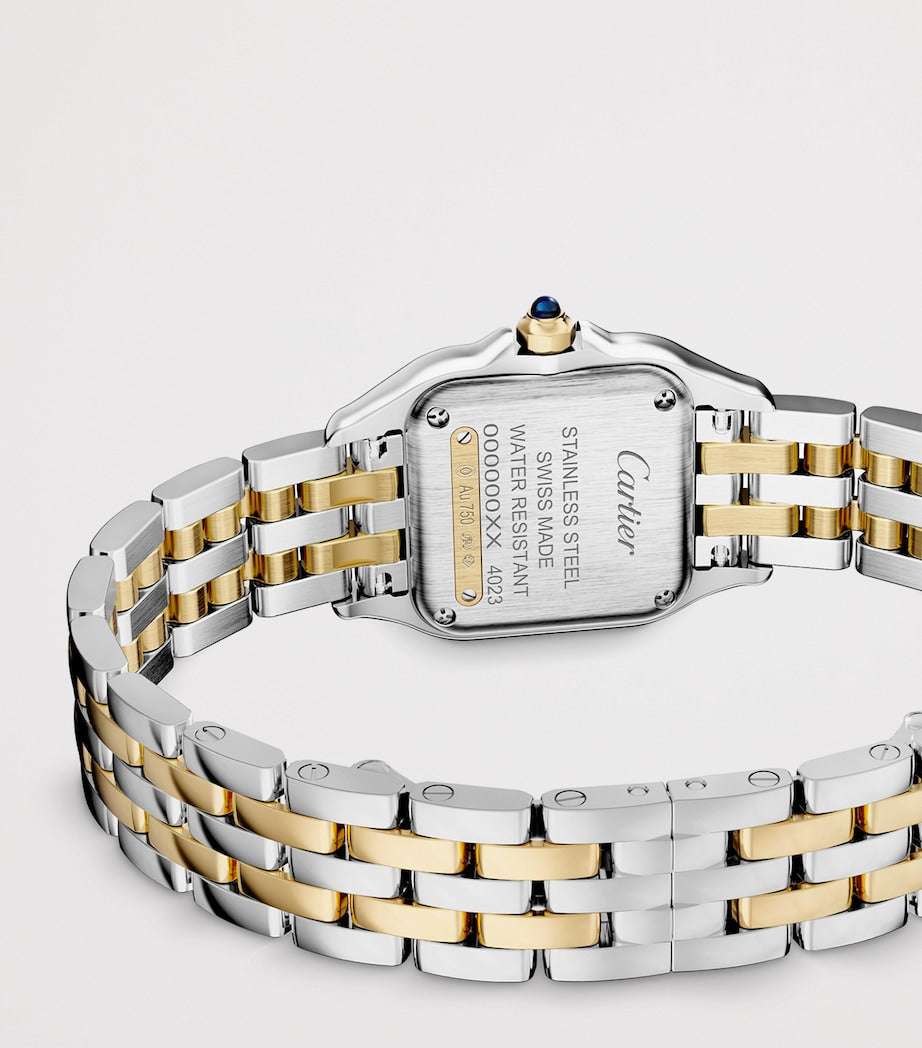 Small Yellow Gold and Stainless Steel Panthère de Cartier Watch 23mm