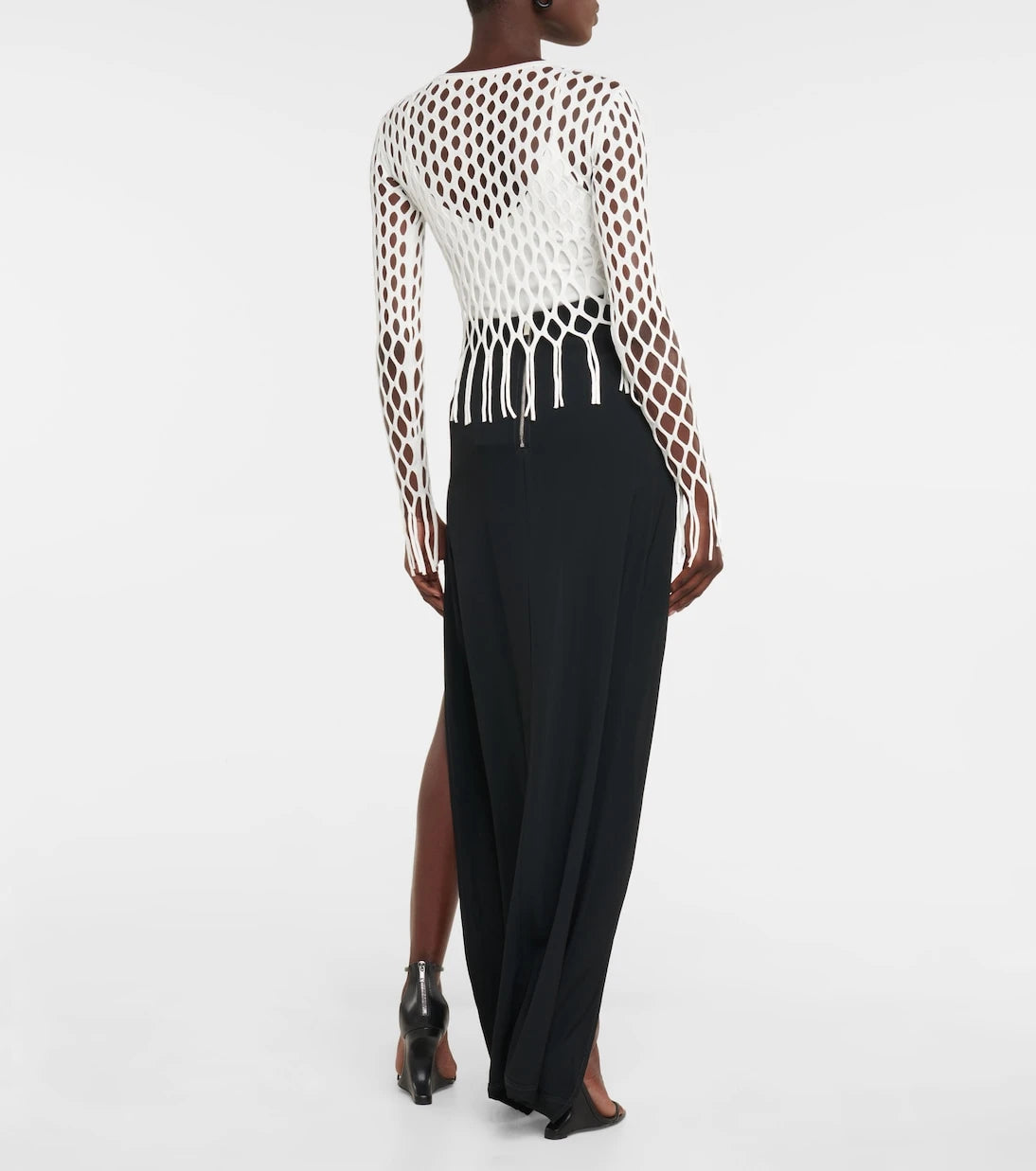 Dion Lee - Fringed fishnet top