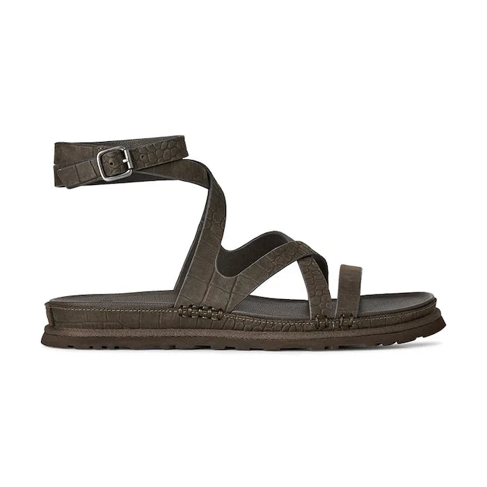 Кожени сандали UGG W Goldengaze Embossed Ankle Wrap