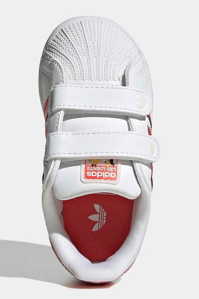 adidas Originals DISNEY SUPERSTAR LED LIGHTS çocuk süet spor ayakkabılar