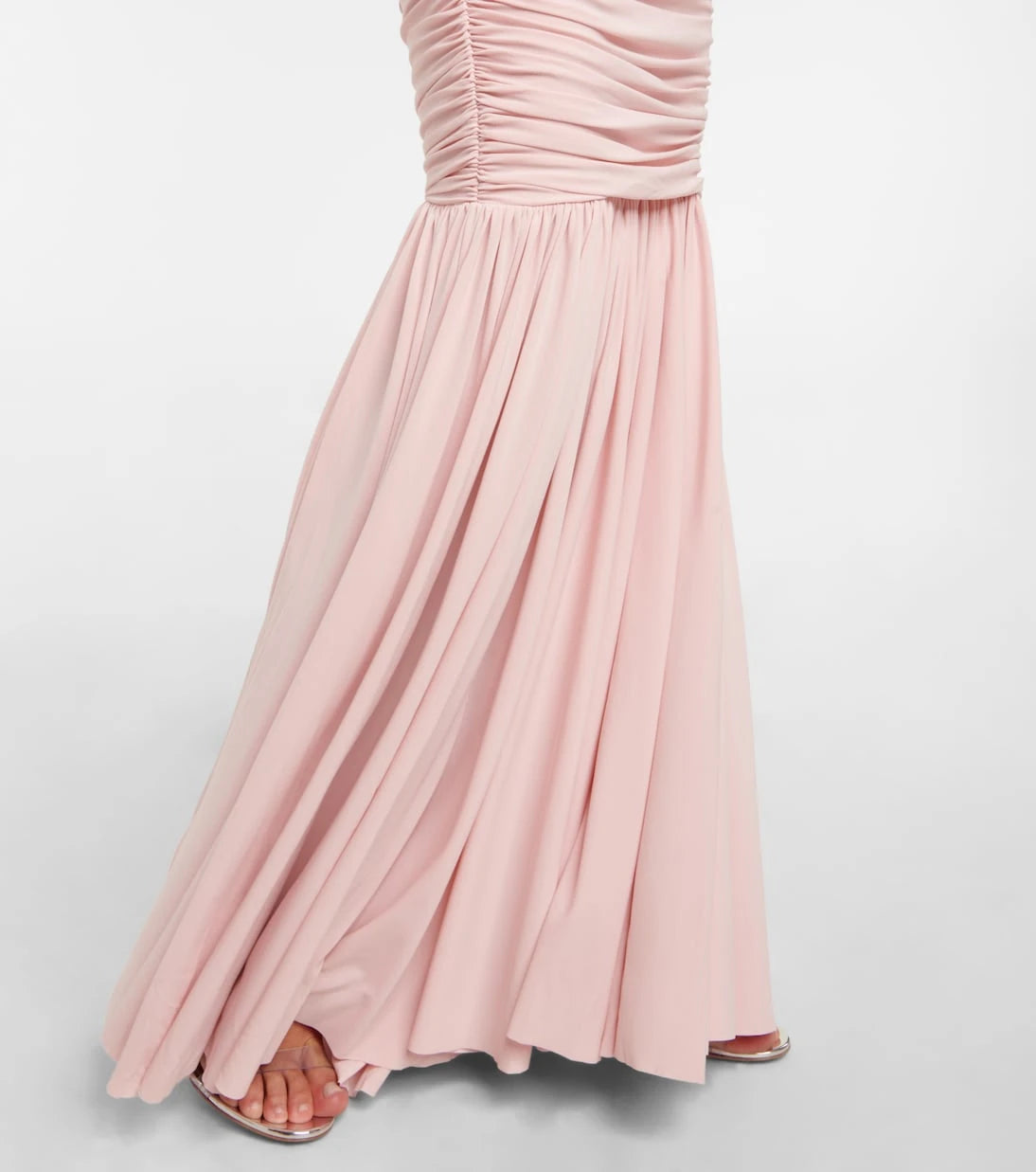 Norma Kamali - Diana ruched off-shoulder maxi dress