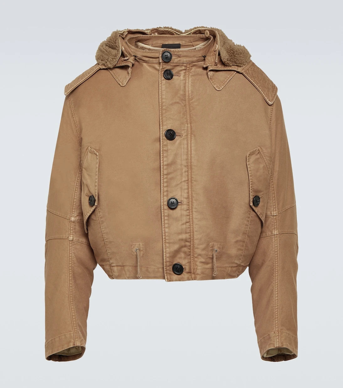 Prada - Faux fur-trimmed bomber jacket