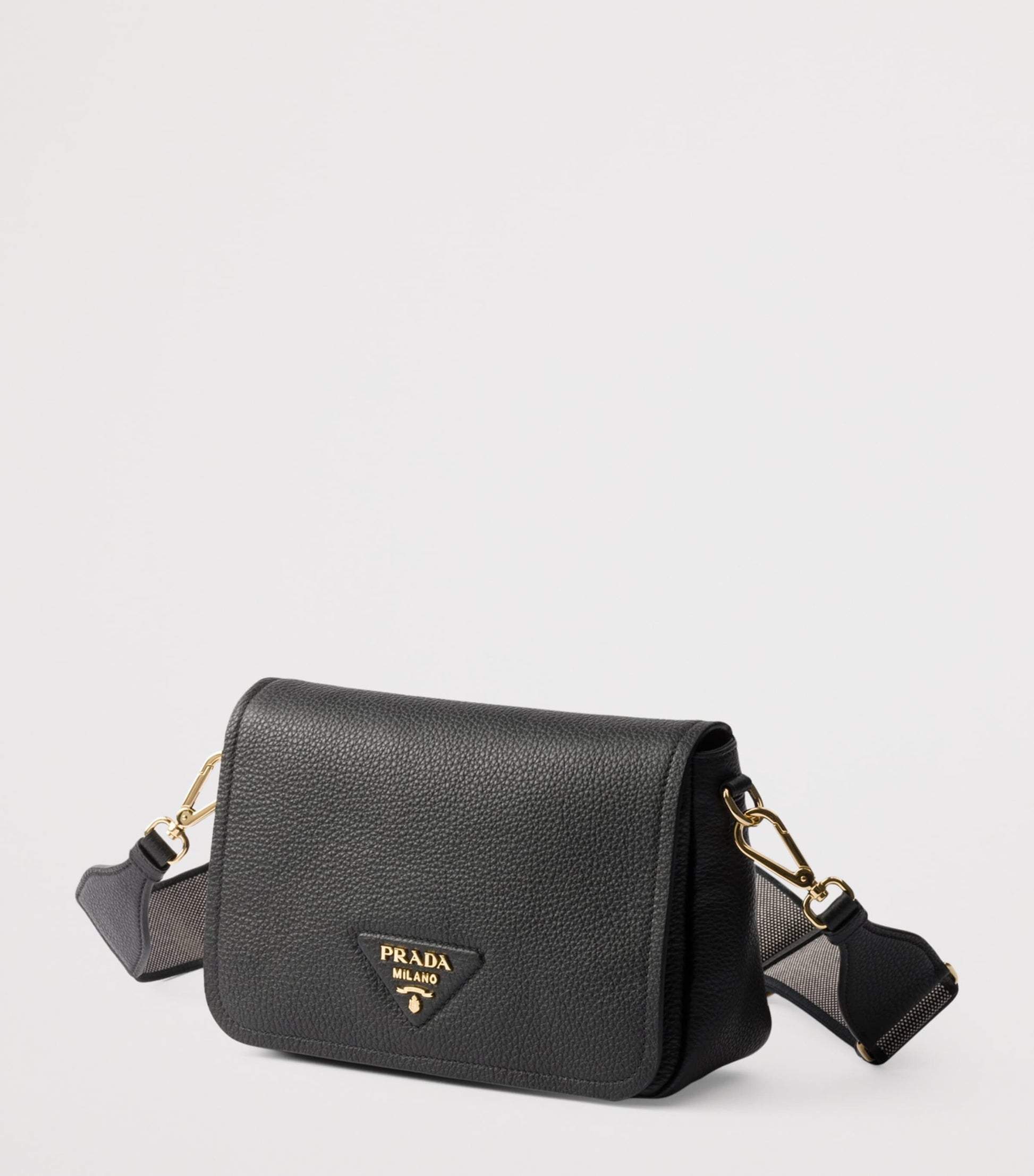 Prada Black Leather Cross-Body Bag