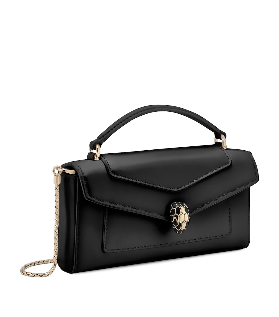 Bvlgari Black Serpenti Forever Cross-Body Phone Bag