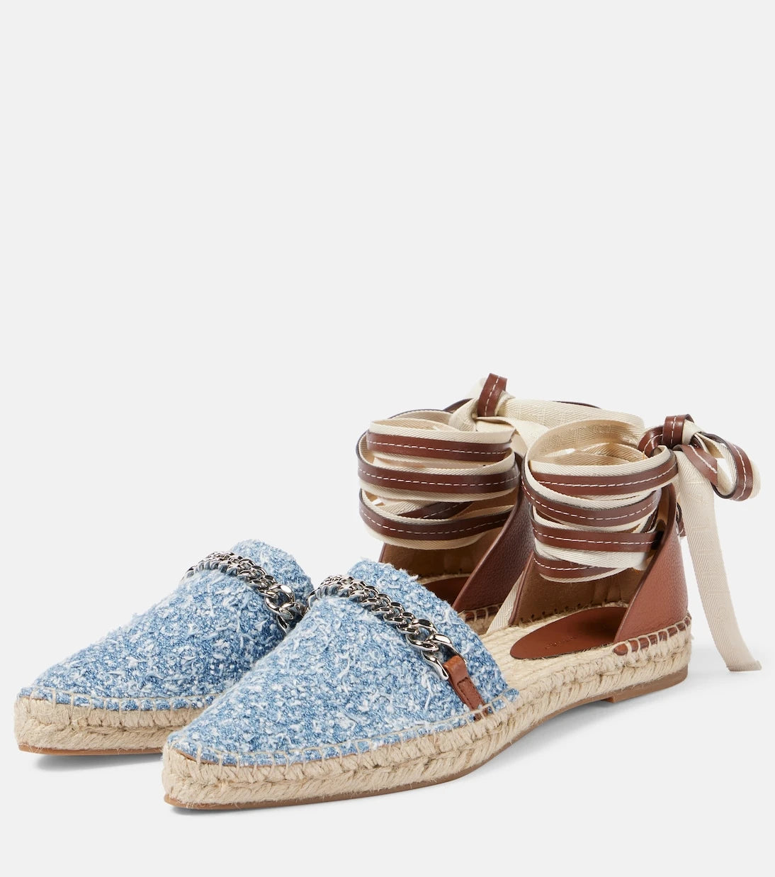 Stella McCartney - Gaia denim buklet espadril