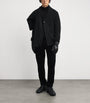 Black Cashmere Shawl-Collar Cardigan