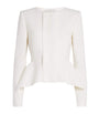 Roland Mouret White Crepe Peplum Jacket