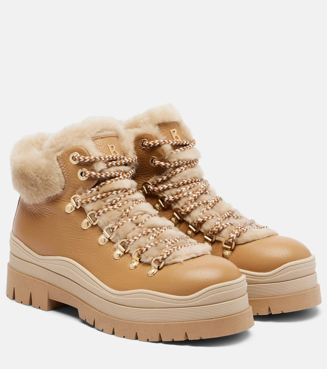 Bogner - Arosa leather and shearling ankle boots