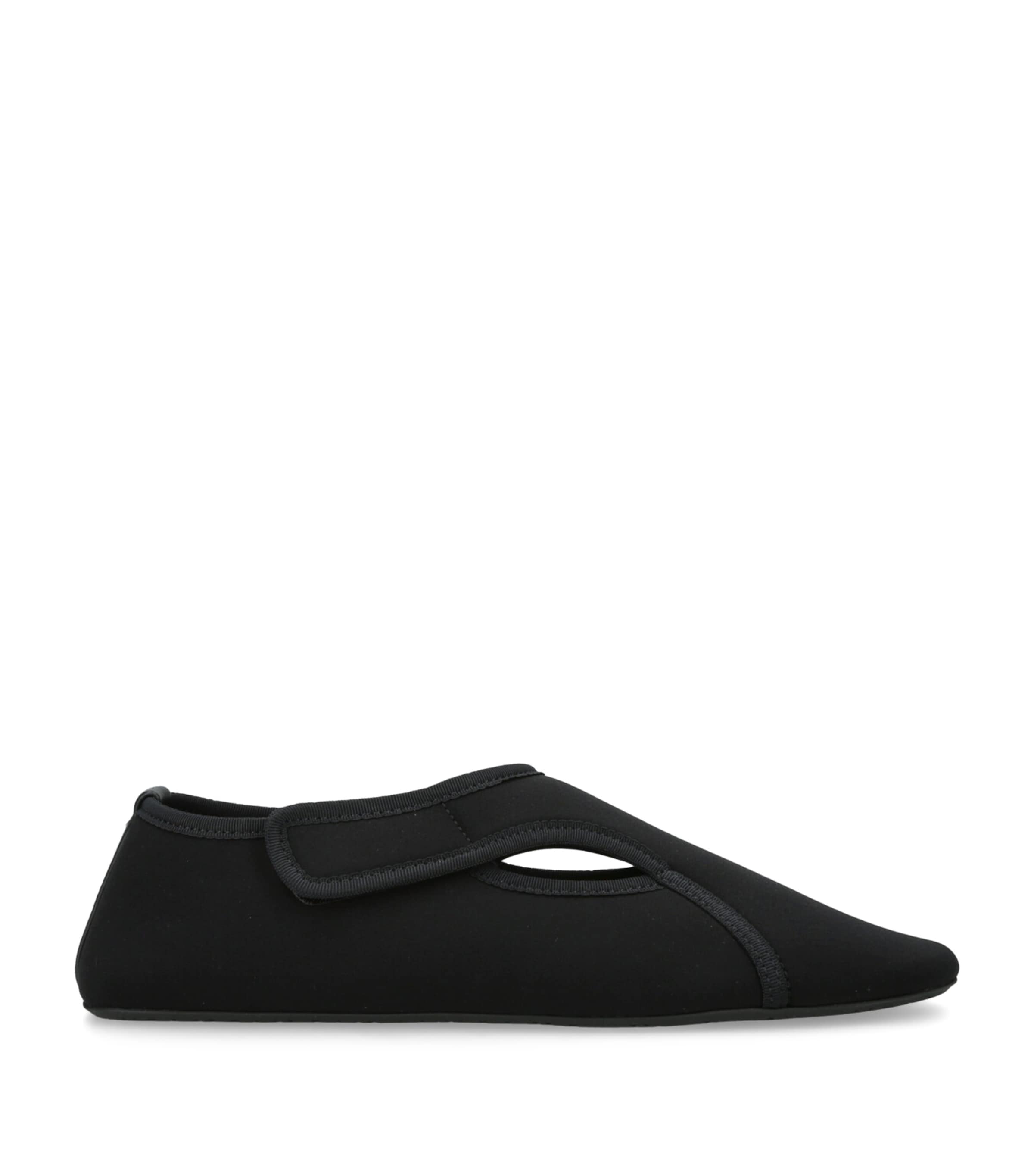 Alaïa Black Neoprene Ballet Flats