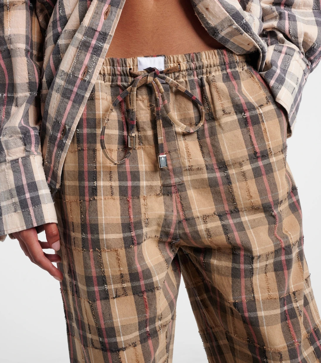The Attico - Checked cotton flannel cargo pants