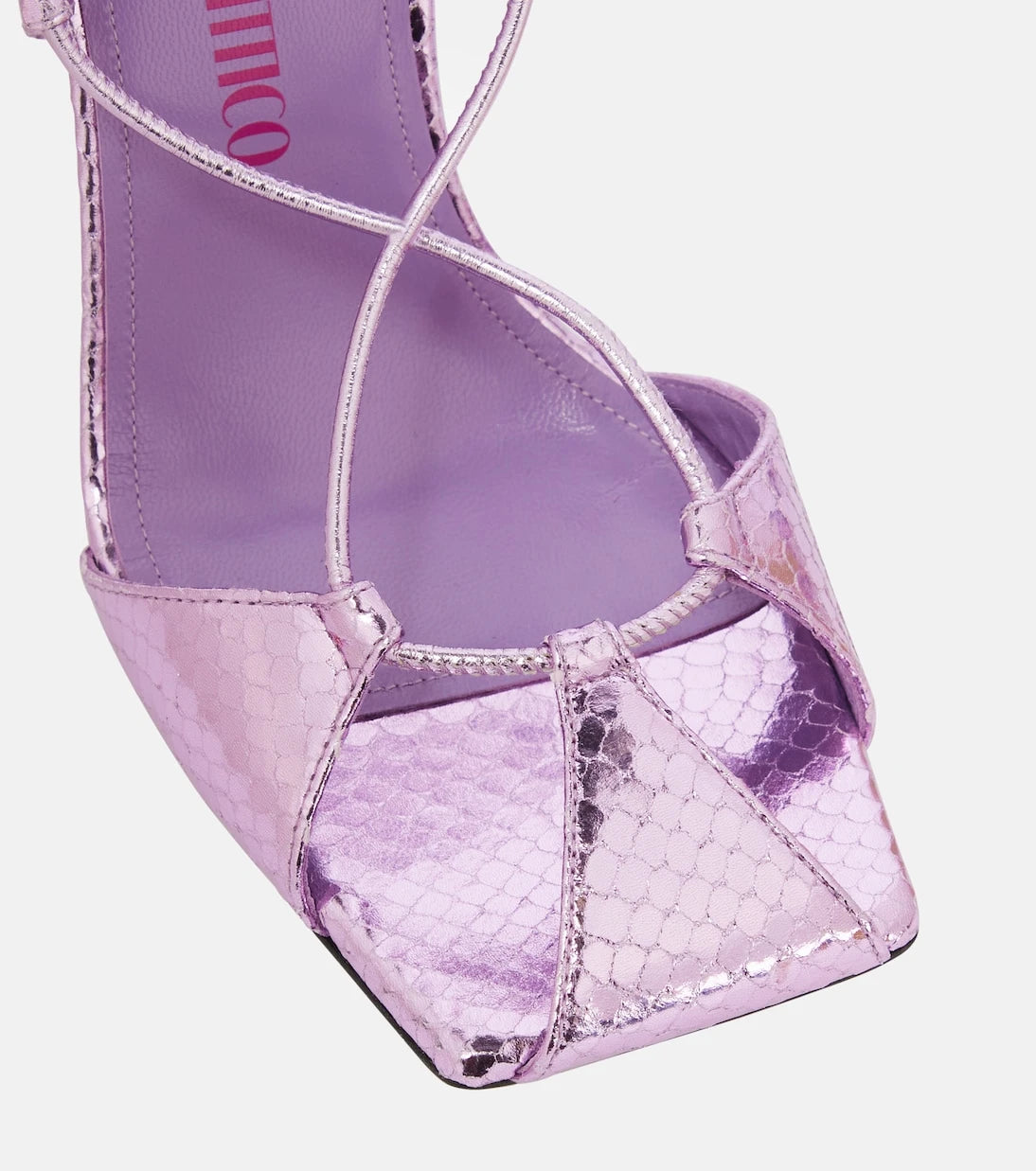 The Attico - Adele snake-effect leather sandals