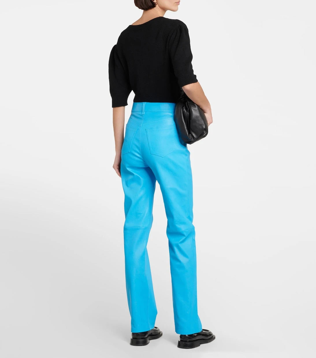 Stouls - Terry high-rise straight leather pants