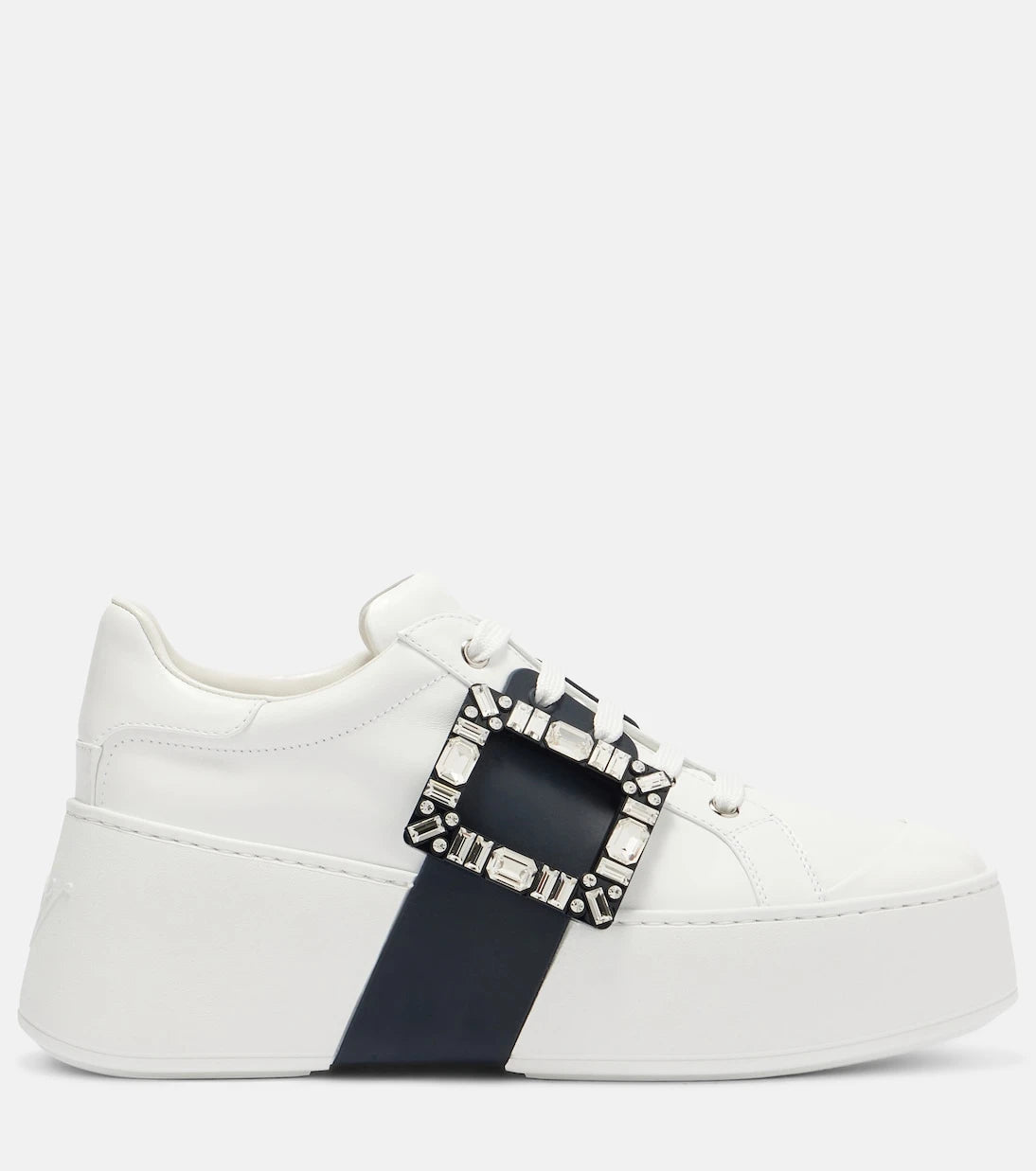 Roger Vivier - حذاء سنيكرز Viv Skate من الجلد بمنصة