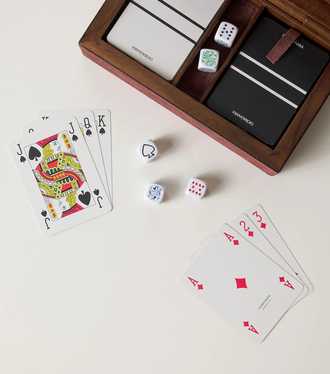 Giobagnara - Royal dice and playing cards deck set