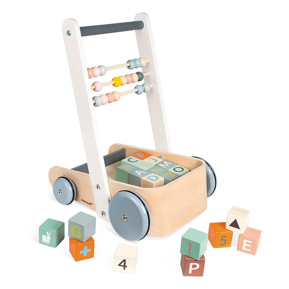 Janod - Abacus Cart 20 Cubes