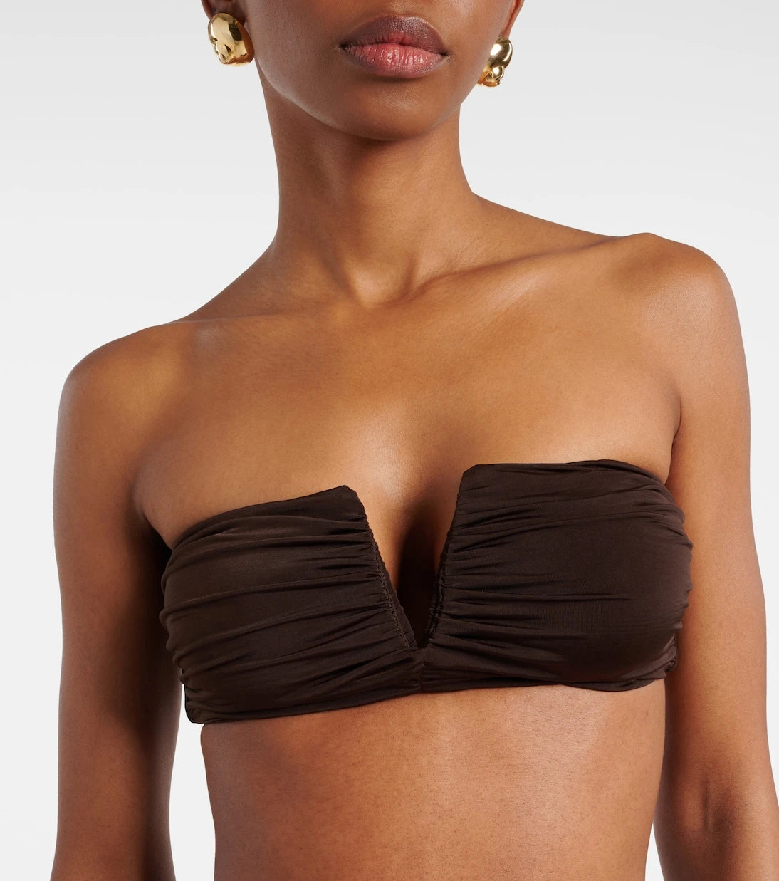 Jade Swim - توب بيكيني كلارا بتصميم ملفوف وخصر مطاطي
