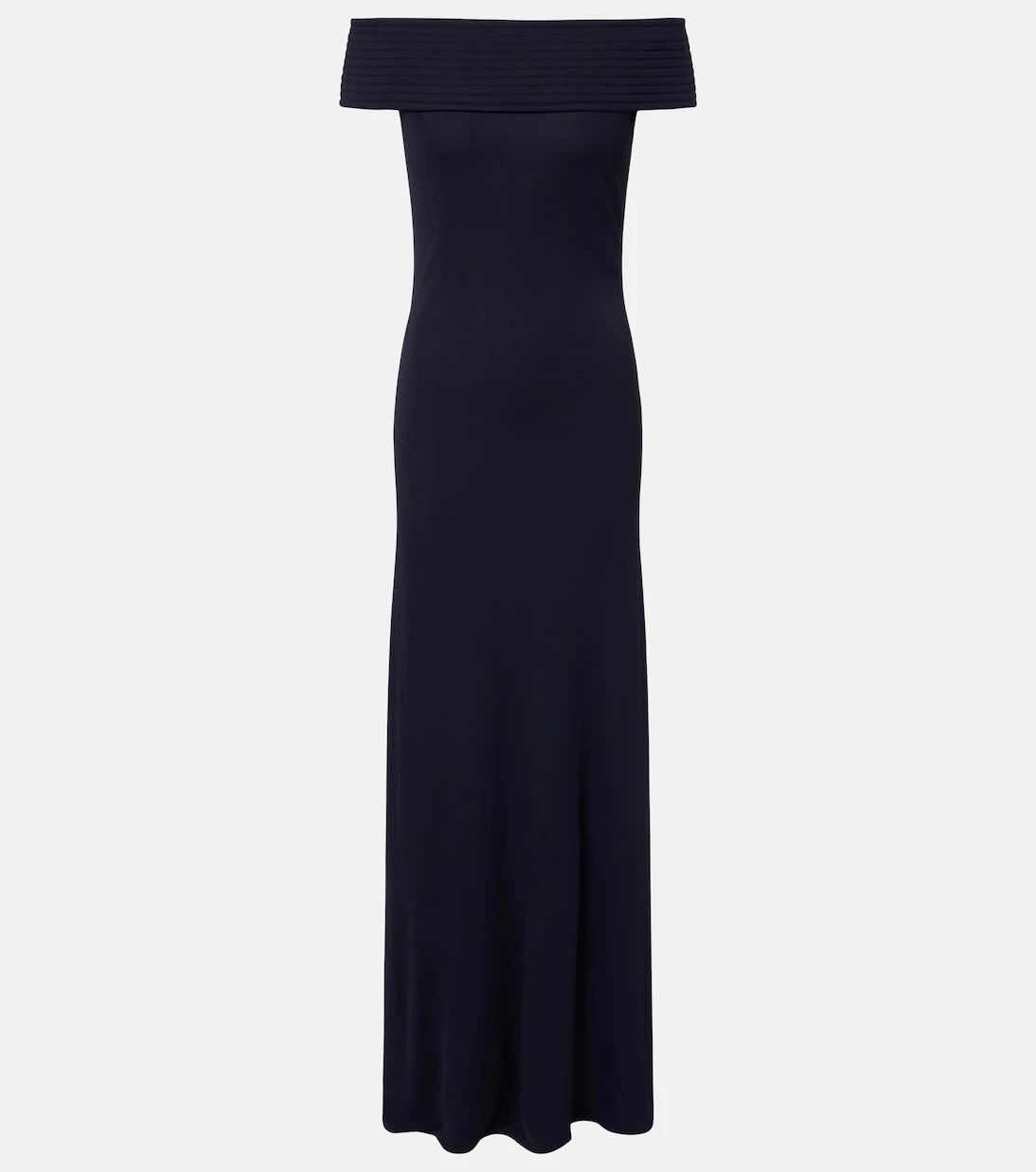 Alaïa - فستان ماكسي جيرسي مكشوف الأكتاف