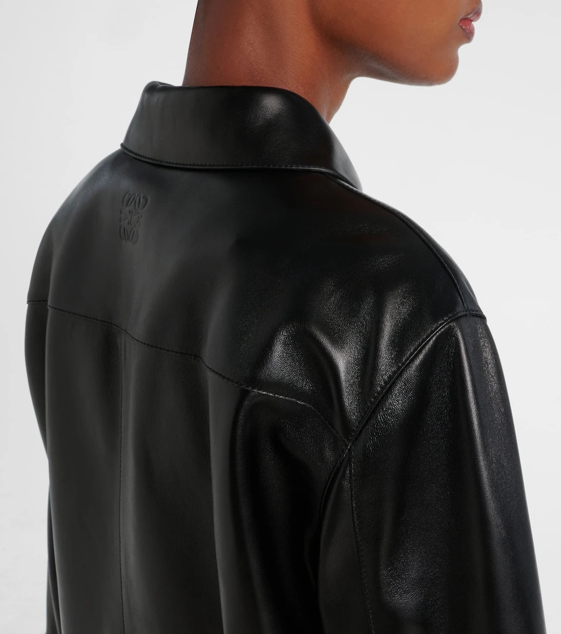 Loewe - Shearling-trimmed leather jacket