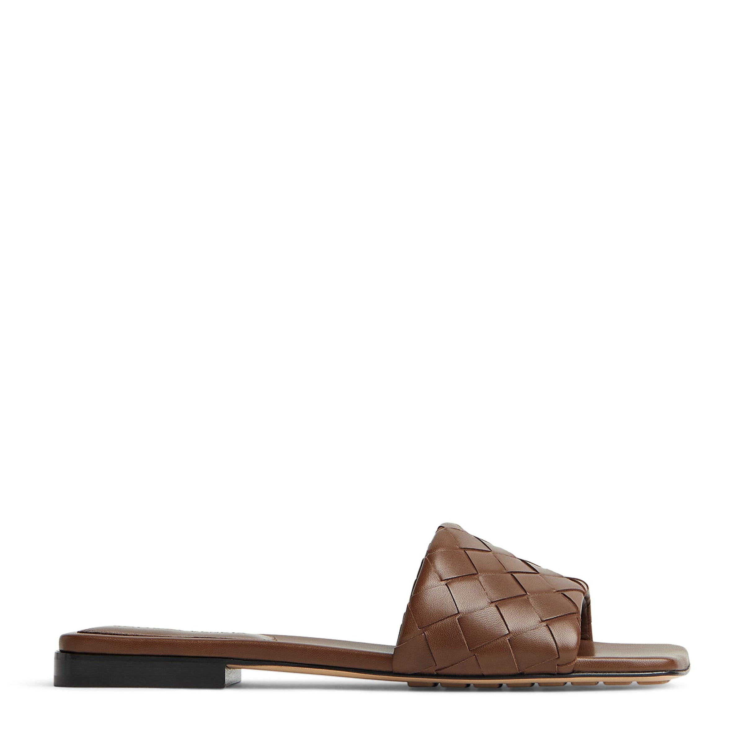 Bottega Veneta Brown Leather Parco Mules