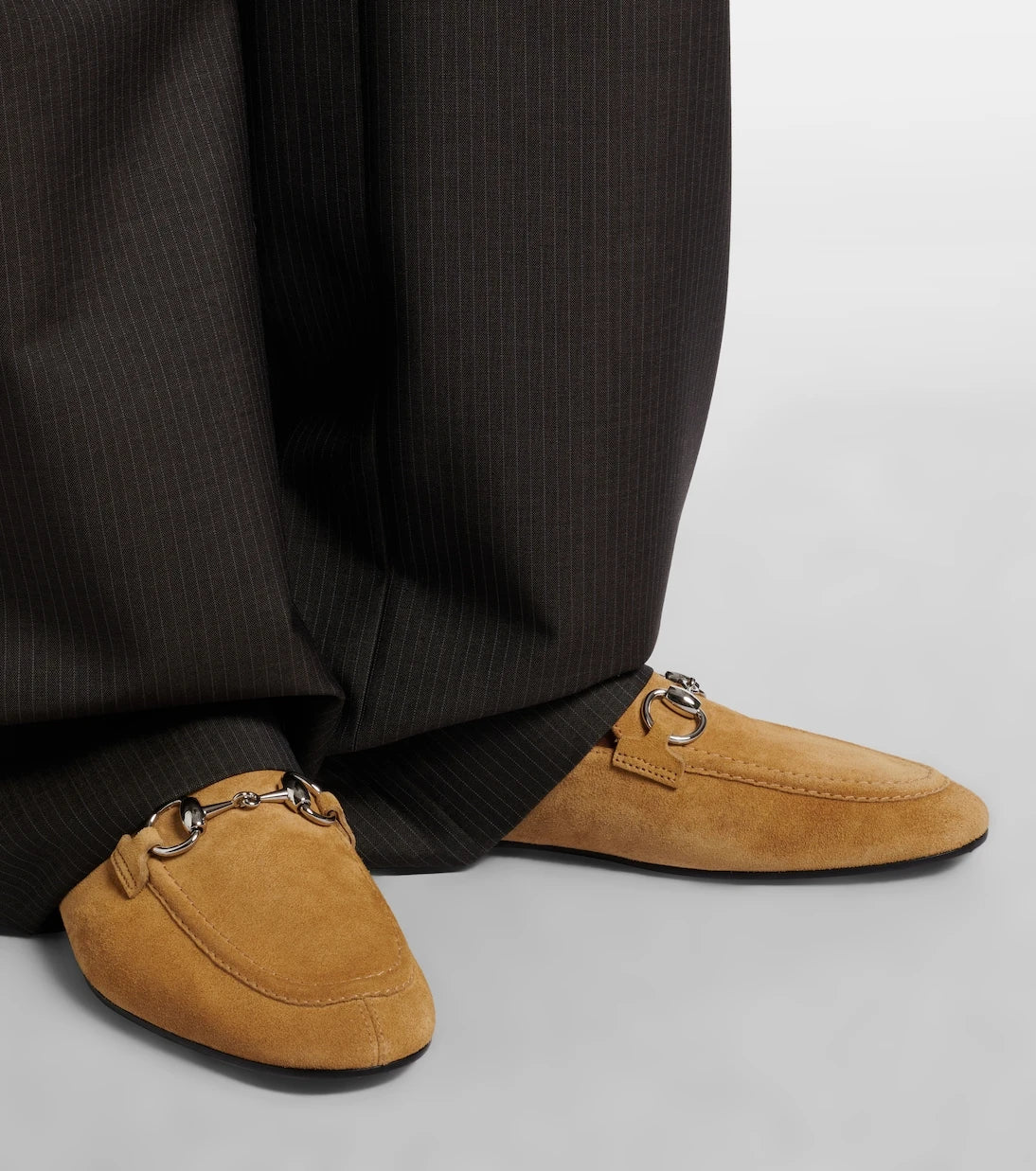 Gucci - Jordaan Horsebit suede loafers