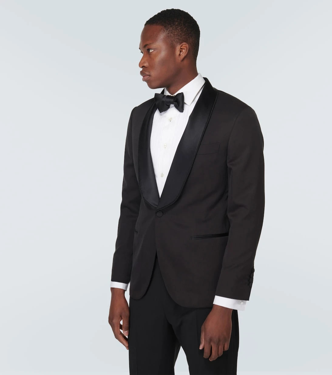 Brunello Cucinelli - Single-breasted silk tuxedo jacket
