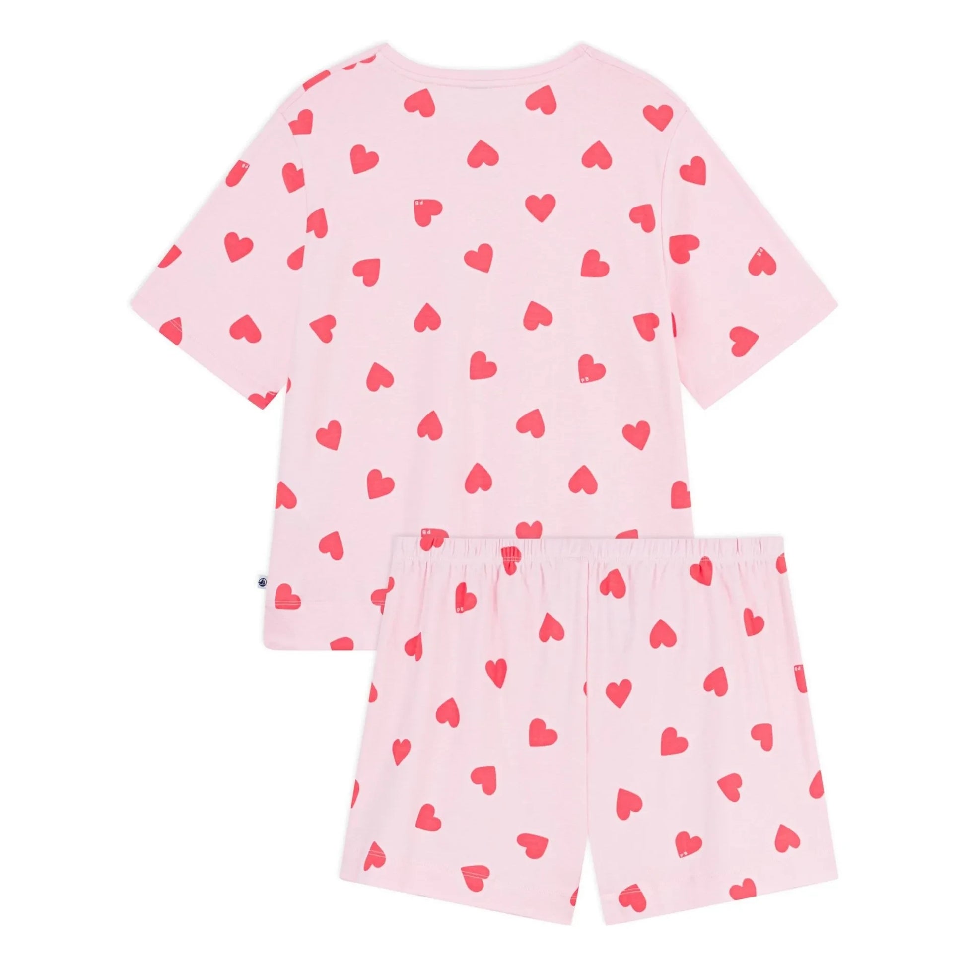 Petit Bateau - Pyjama Short Hearts | Pink